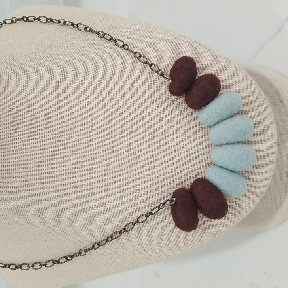 Handcrafted Felt Beaded Necklace